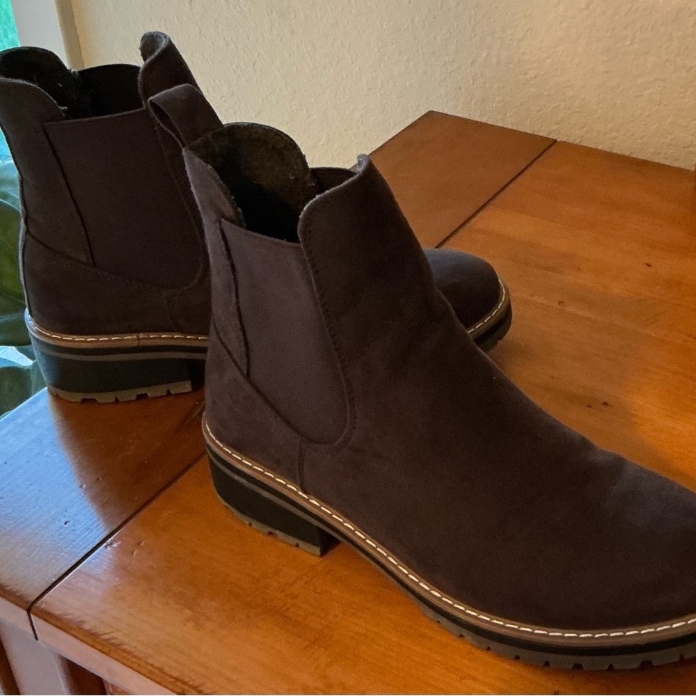 Kensie Dark Brown Ankle Booties - Picture 4 of 5